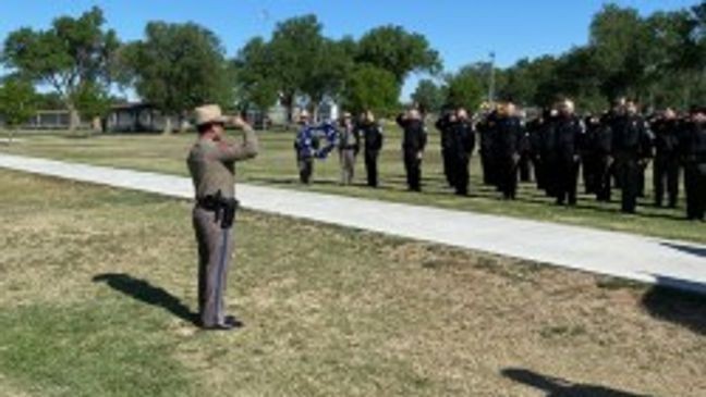 The 3rd annual Law Enforcement Memorial was held at McDade Park in Dumas, where law enforcement officers from multiple agencies attended this event to pay their respects and honor those who died in the line of duty. (Drew Powell/KVII)