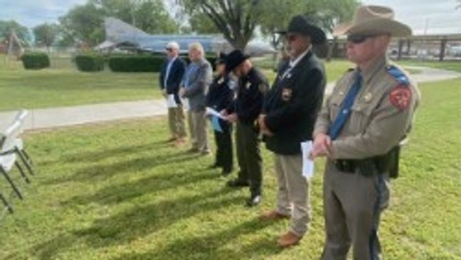 The 3rd annual Law Enforcement Memorial was held at McDade Park in Dumas, where law enforcement officers from multiple agencies attended this event to pay their respects and honor those who died in the line of duty. (Drew Powell/KVII)