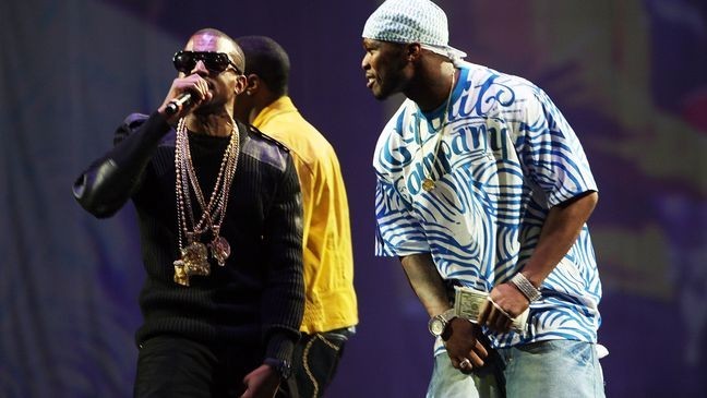 NEW YORK - AUGUST 22:  (L-R)  Rappers Kanye West,  P. Diddy, and 50 Cent perform onstage during Screamfest '07 at Madison Square Garden on August 22, 2007 in New York City.  (Photo by Scott Gries/Getty Images)