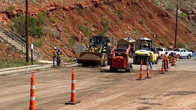 Image for story: Road work limits access at popular Lake Meredith boat ramp; delays expected