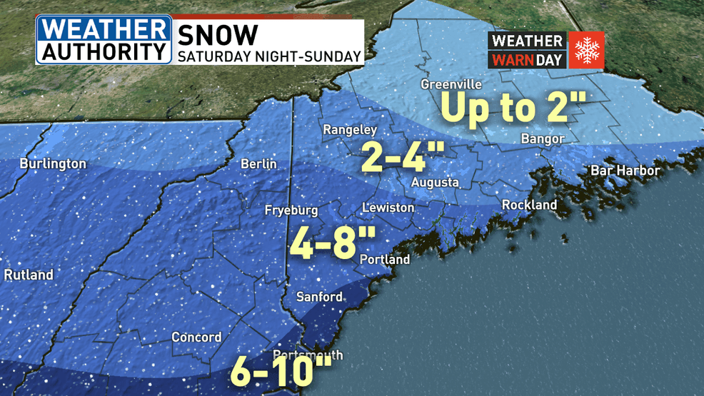 Image for story: More snow expected across Maine Saturday night into Sunday morning